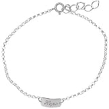 Sterling Silver HOPE Nameplate Chain Bracelet Adjustable 6.5-7.5 inches