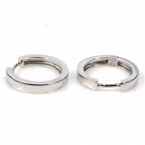 Sterling Silver Huggie Hoop Earrings - Size: 3mm x 17mm