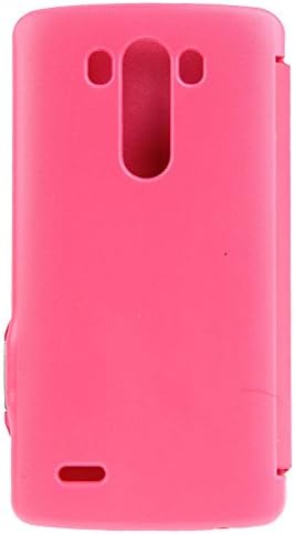 DIYLooks Brush Texture Magnetic Button Cell Phone Protective Skins Horizontal Left and Right Flip Leather Case Cover for LG G3 / D855 (Magenta)