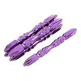 uxcell　プラスドライバービット　ドライバービット　ダブルエンド　クロスヘッド　パープル　7mmの先端　5個