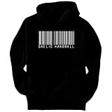 Gaelic Handball BARCODE / BAR CODE Sports Mens Hoodie (Black, Sizes X-Small - XXX-Large)