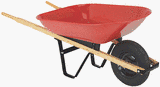 Ames True Temper 4 Cubic Foot Steel Tray Homeowner Wheelbarrow #S4