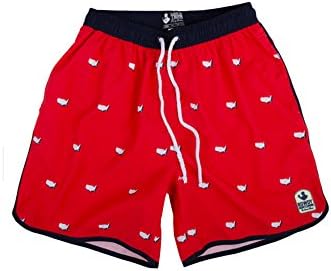 Rowdy Gentleman USA Repeating Swim Trunks in Red (Large, Red)