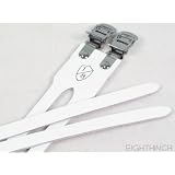 Eighthinch Leather Double Toe Straps - White