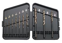 Irwin 73355 TurboMax 10 Piece 1/16-Inch to 1/4-Inch Twist Drill Bit Assortment in Plastic Case