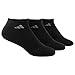 adidas Women's Cushioned Quarter Socks (3-Pair), Black/Black, Medium, (Shoe Size 5-10)