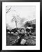 German Soldier Urging Comrades Forward During the Battle of the Bulge Framed Art Poster Print, 25x31