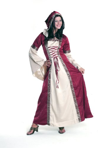 Edelgewand Brokat Zipfelkapuzen Kleid Gewand Bordeaux/ Natur Größe 36-38, 40-42 Reviews