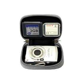 CaseCrown Double Memory Foam Classic Camera Case for Olympus SP-560 UZ Digital Camera - (Grey)