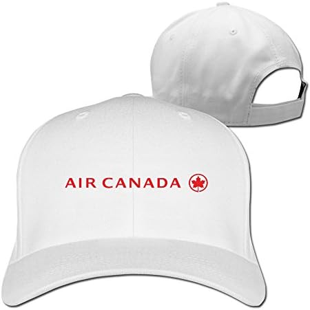 Design Peaked Hiphop Hat AIR CANADA LOGO MAPLE LEEF White