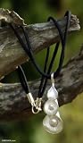 Pearl and silk choker, 'Lily Treasures'