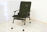 DIVERO - Profi Angelstuhl / Campingstuhl mit Armlehnen DELUX