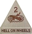 2nd Armored Division Patch - Desert