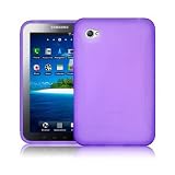 Purple Rubber TPU Case + 3 pcs Screen Protector for Samsung Galaxy Tab