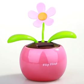 New Flip Flap Solar flower Gift Powered Plant Flowerpot