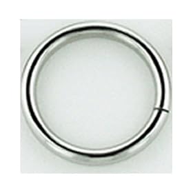 Single Stainless Steel Continuous Ring: 18g, 7/16" by 