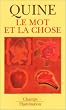 Le mot et la chose