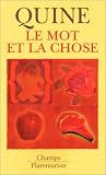 Le mot et la chose