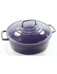 Purple (Eggplant) Enameled Cast Iron 5 Qt. Brasier Dutch Oven Casserole
