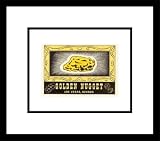Golden Nugget Logo, Las Vegas, Nevada Places Framed Art Poster Print, 19x17
