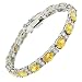 CZ Diamond Canary Silver Tennis Bracelet