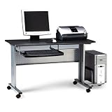 Anthracite Mayline Crosswinds Mobile Wood Computer Desk