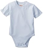 Hanes Playwear Infant Creeper, 6-12 Months, Light Blue
