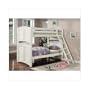 White Shutter HardWood Twin Full Size Bunk Bed