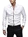 Allegra K Men Long Sleeve Casual Button Down Slim Fit Shirts