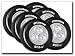 Sylvania - Dot-It Self-Adhesive Bright White LED Light, Black, 6-PACK (33793-6)