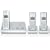 Verizon V100AM-3 DECT 6.0 Cordless Phone with Five Handset Capability (Silver)