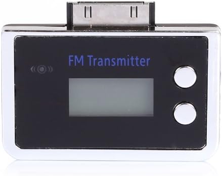 SainSpeed ZP-A03 Car Mini Handsfree FM Transmitter with LCD Display + Car Adapter Charger Automatically Powers on and off with iPhone itouch ipad Nano