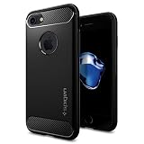 【Spigen】 iPhone7ケース, ラギッド・アーマー [ 米軍MIL規格取得 落下 衝撃 吸収 ] アイフォン 7 用 耐衝撃カバー (iPhone7, ブラック)