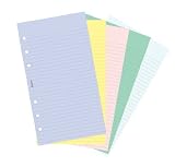 Filofax Personal Plain & Ruled Notepaper - Multicolor