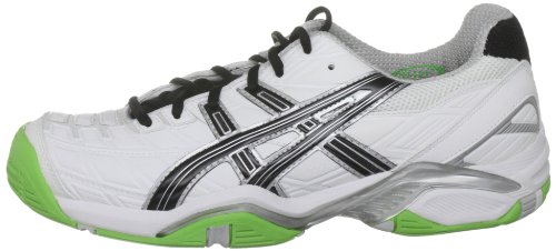 Asics Men's Gel Challenger 8 White/Limousine/Lightning Tennis Shoe E102Y 0199 8 UK