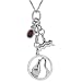 Sterling Silver Mozambique Garnet Multi-Charm Aquarius Pendant, 18