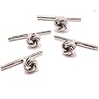 Set of 4 tuxedo shirt studs Silver Knot