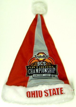 Ohio State BCS Championship Plush Santa Hat