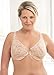 Glamorise Women's Front Close Stretch Lace Wonderwire Bra, Cafe, 44D