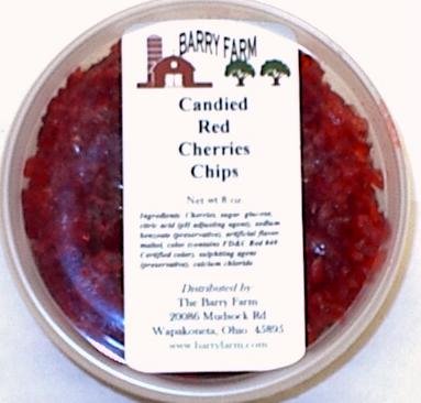 Candied Red Cherry Chips, 1 lb. by Barry Farm