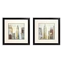 Cityscapes Empire State Building and Chrysler Building Framed Art 2-pc. Set