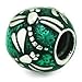 Teal Enamel Dragonfly Sterling Silver Ohm Bead title=