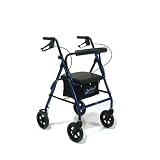 Roll Mobility Deluxe 4 Wheel Rollator Walker with 8