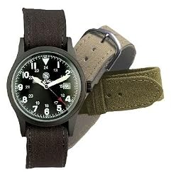 Smith & Wesson Men's SWW-1464-BLK Military Multi Canvas Straps Watch