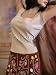 $1050 New AKRIS Shimmery Tan Fitted Silk Shell Top 44 / 12