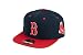 MLB Men's Boston Red Sox Blockhead Snapback Cap (Navy/Red, Adjustable)