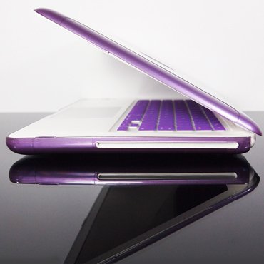 TopCase Metallic Solid PURPLE Hard Case Cover for New Macbook 13″ 13.3 White Unibody (A1342/Oct 2009) with Free Mouse Pad