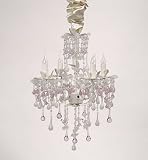 Empress Arts Pleasing Pink and Ivory Vintage Style Chandelier