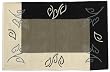 Embroidered Chenille 100% Cotton Black and White Rug 2 X 3
