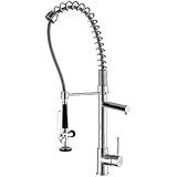 Kraus KPF-1602 Single Handle Pull Down Kitchen Faucet Commercial Style Pre-rinse in Chrome